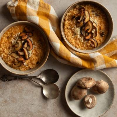 Shiitake Risotto with Chimayó Chile