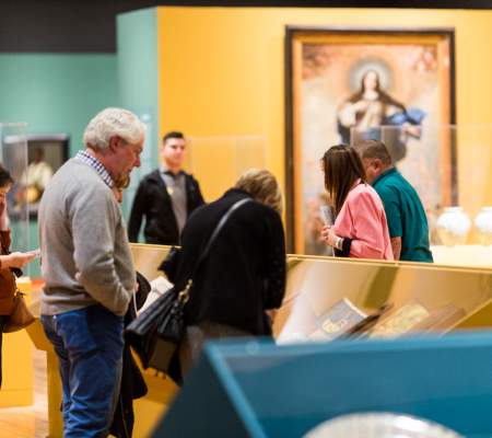 Visitors view art at the Albuquerque Museum