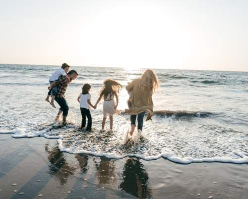 Family, Beach, Holiday