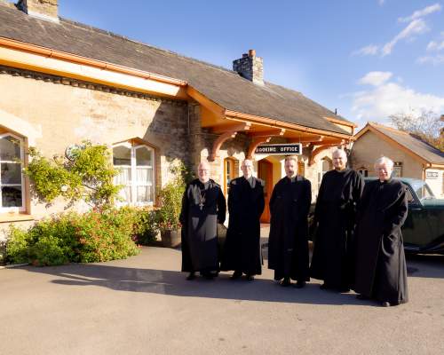 Buckfast Abbey monks invited aboard Churchill’s favourite Pullman car by South Devon Railway