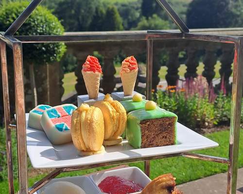 afternoon tea at bovey castle with olympic themed treats