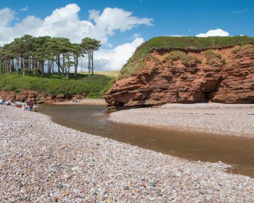 budleigh pebble beds view
