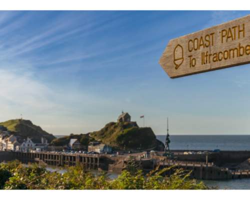 coastal path sign