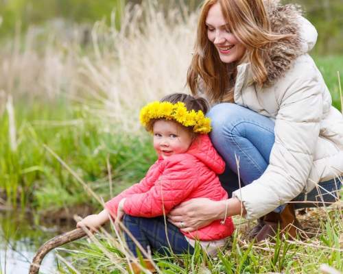 Mother and child, Spring
