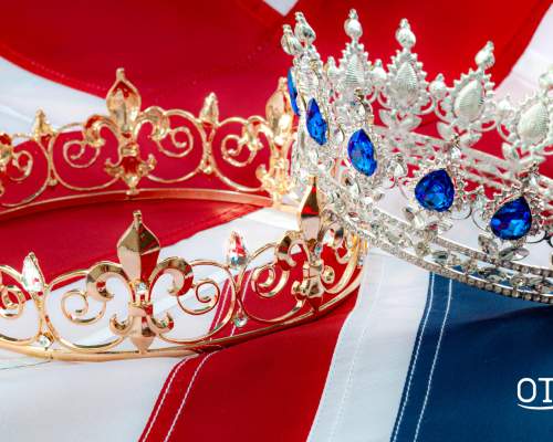 two crowns on a union jack