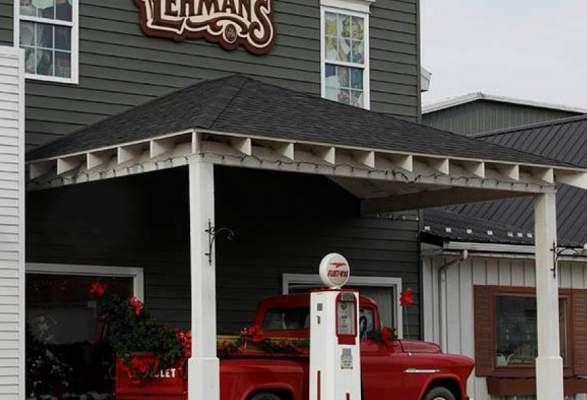 Lehman's store with antique truck