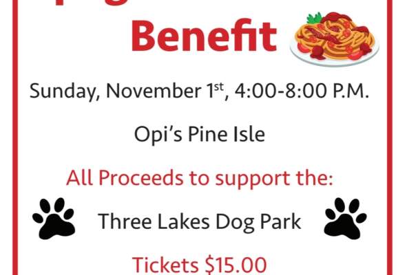 Three Lakes Dog Park Spaghetti Dinner