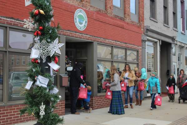 Cookie Stroll participants on the streets of downtown Martinsville.