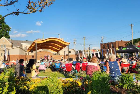 Martinsville's Downtown Performance Venue at the corner of Jefferson & Pike Streets was completed in 2022 and hosts a variety of local events...