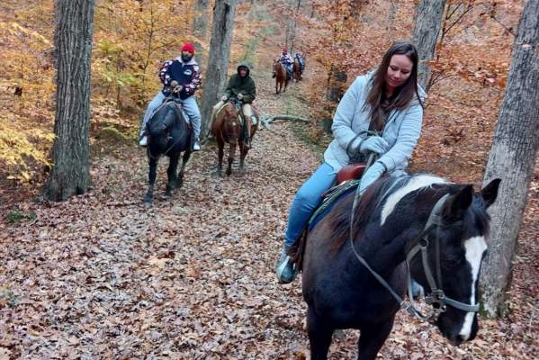 There's nothing like seeing the changing leaves on horseback at Grandpa Jeff's Trail Rides in Morgantown!