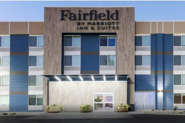 entrance to the fairfield inn and suites central