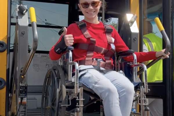 Girl in wheelchair-Accessibility at the Art Fair