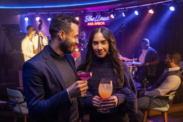 Couple at Blue LLama Jazz Club
