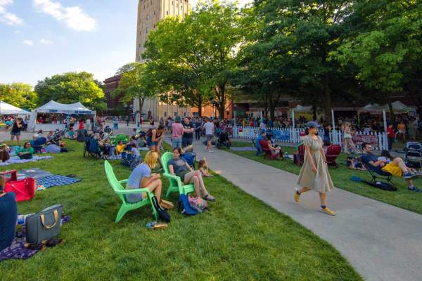 Crowds of people at Summer Festival