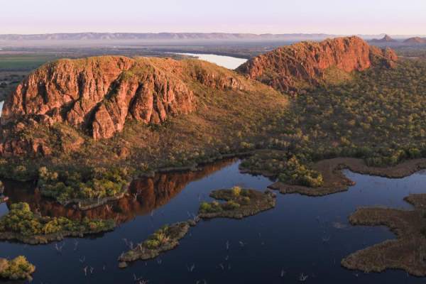 Aerial view of Elephant Rock, Kununurra
