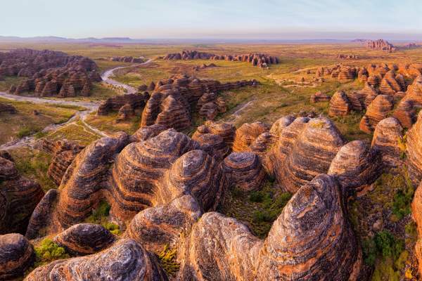 Aerial view of the Bungle Bungle Range in the Kimberley