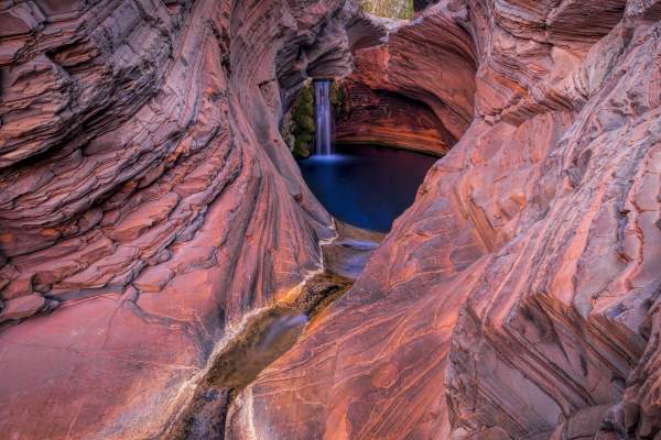Landscape shot of Spa Pool, Hamersley Gorge in Karijini National Park
