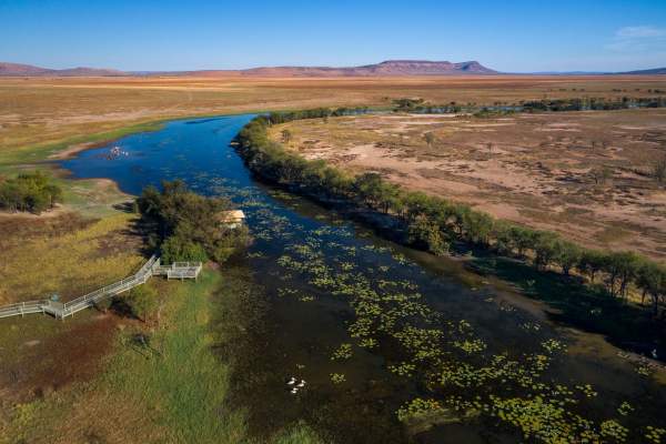 Aerial view of Parry Lagoons Nature Reserve