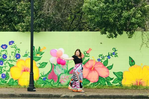 Calder Ave. Green Flower Mural