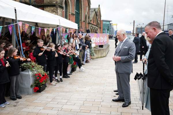 The King and Queen enjoy a flavour of this summer’s Fleadh Cheoil na hÉireann in Belfast