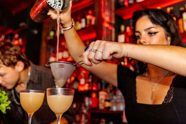 Woman making cocktails - Bristol City Centre BID