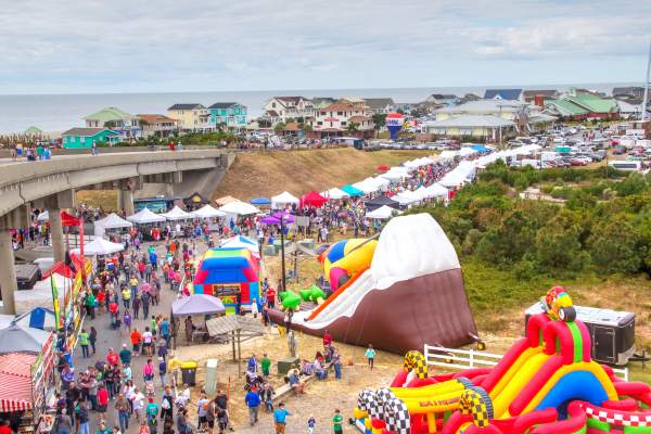 Festival by the Sea at Holden Beach viewed from the Holden Beach Bridge