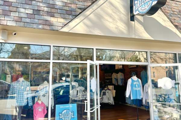 Outside view of a UNC fan gear store