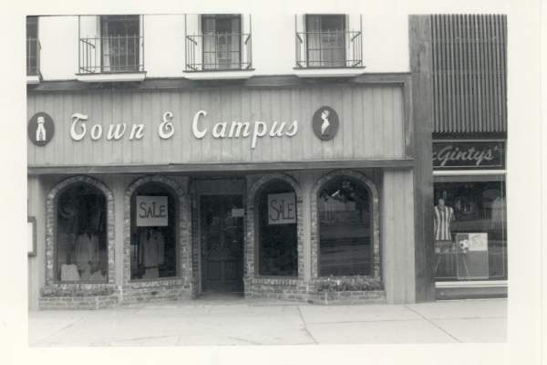 Vintage Photo of Town & Campus Store Front on East Franklin St. Circa 1977