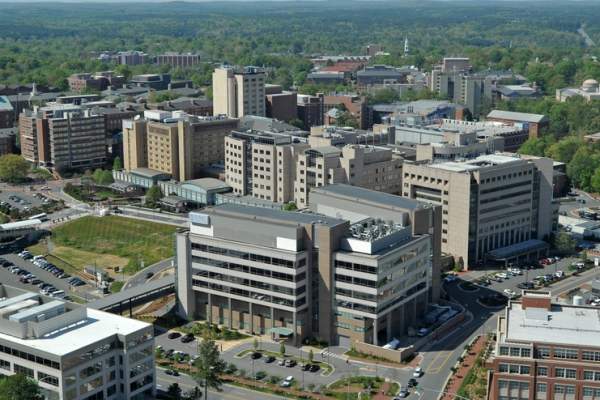 UNC Hospitals aerial view