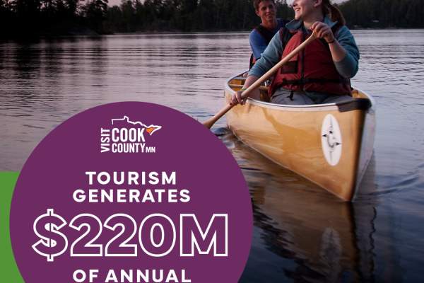 Visitors generate over $220 Million of economic activity in Cook County MN annually