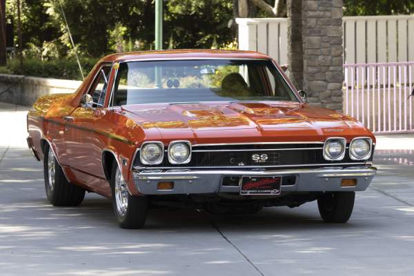 vintage orange car