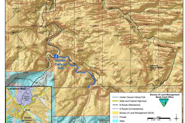 Hunter Canyon trail map