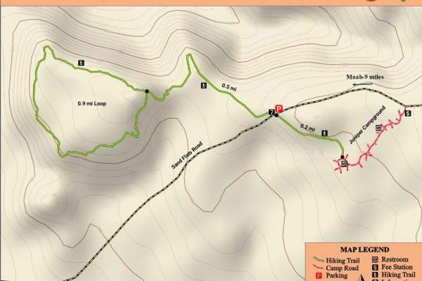 Juniper Mesa Hiking Trail map