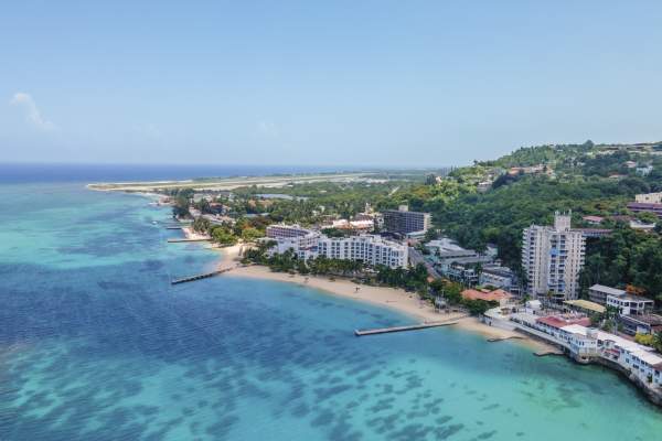Montego Bay Aerial view of Hip Strip, Doctors Cove Beach