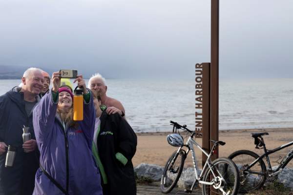 People taking Selfie at Fenit Harbour