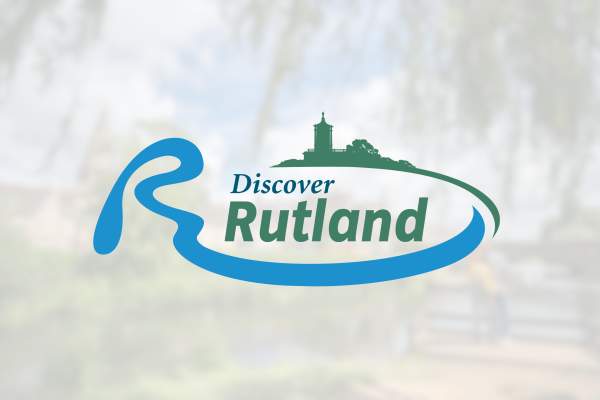 A blurred image with the Discover Rutland logo displayed clearly in front.