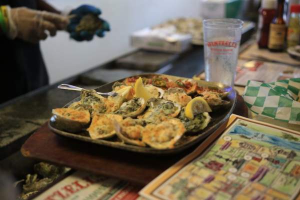 Plate of oysters