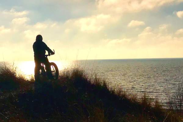 Mountain Biker at sunset