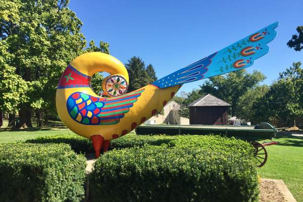 The Distelfink welcomes visitors to Berks County Heritage Center