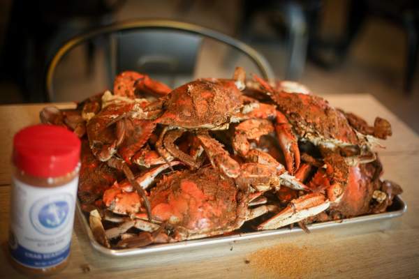 a platter of crabs