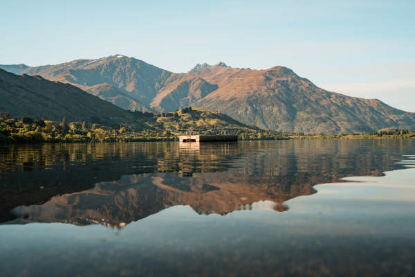 Lake Hayes Reflection with the Remarkables Range in the background