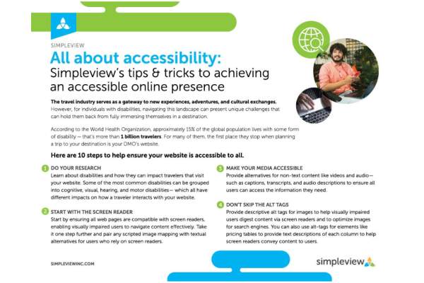 All About Accessibility: Simpleview's tips & tricks to achieving an accessible online presence