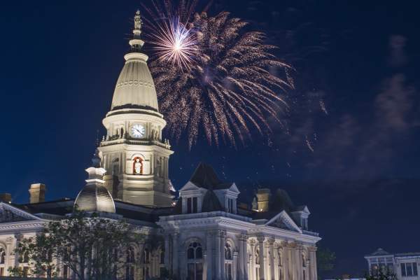 July 4 Fireworks over the Courthouse