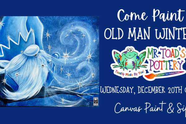 Old Man Winter Canvas Paint and Sip
