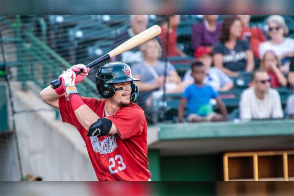 Player hitting a ball for Fort Wayne TinCaps Baseball