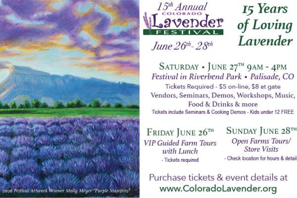 15th Annual Colorado Lavender Festival