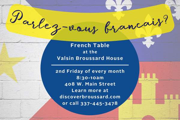 French Table at Valsin Broussard House