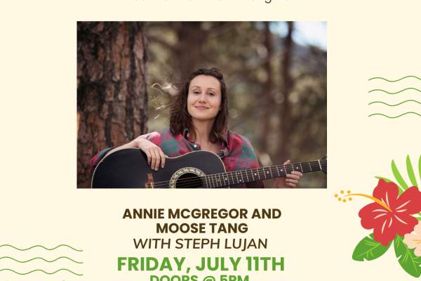 Free backyard BBQ + Concert with Annie McGregor and Moose Tang with Steph Lujan