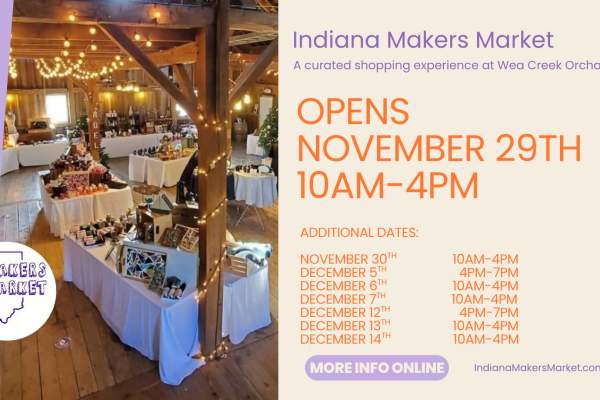 12th Annual Holiday Market at Wea Creek Orchard - Indiana Makers Market