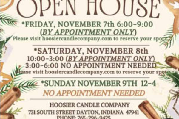 Holiday Open House at Hoosier Candle Company!